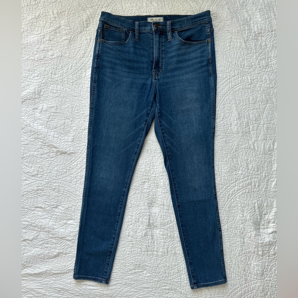 Madewell Women 10" High Rise Skinny Stretch Jeans Size 29 Leavitt Wash M6234